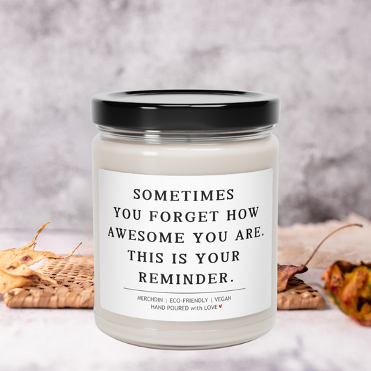 self love reminder candle 
